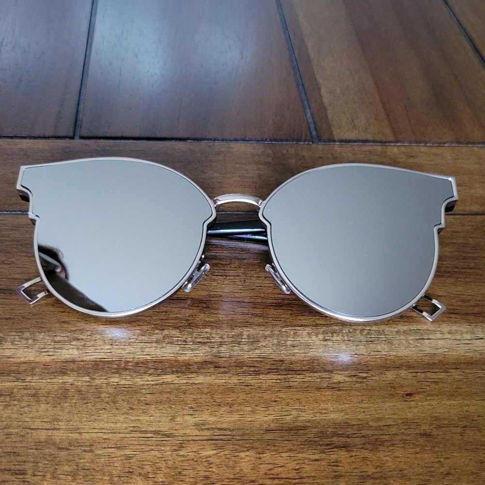 MERRY'S Women Cat Eye Sunglasses Classic Mirrored Semi Rimless Sunglasses NEW - Picture 5 of 12